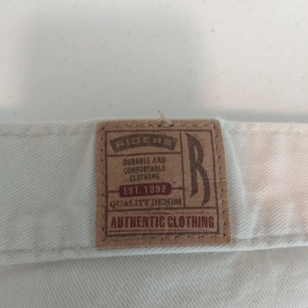 VTG Lee Rider Jeans Women's High Rise Mom carpenter cream color wide leg - Picture 3 of 7